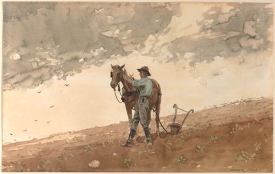 Mand med plovhest af Winslow Homer