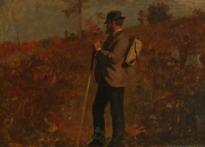 Mand med en rygsæk af Winslow Homer