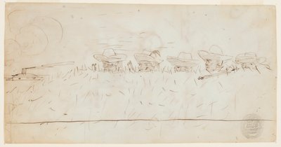 Mænd, der kigger over jordarbejder af Winslow Homer