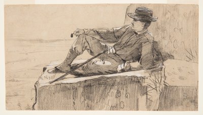 Bjergbestiger hviler af Winslow Homer