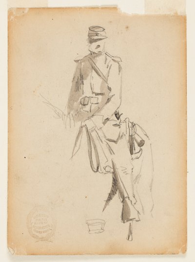 Beridet kavaleriofficer af Winslow Homer