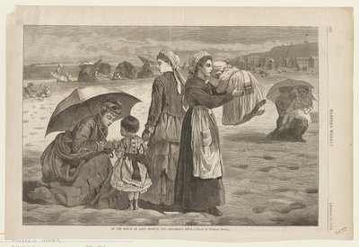 På stranden ved Long Branch - Børnenes time af Winslow Homer
