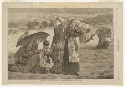 På stranden ved Long Branch - Børnenes time af Winslow Homer