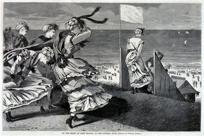 On the Bluff at Long Branch, at the Bathing Hour, fra Harper