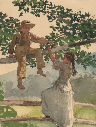På hegnet, 1878. af Winslow Homer