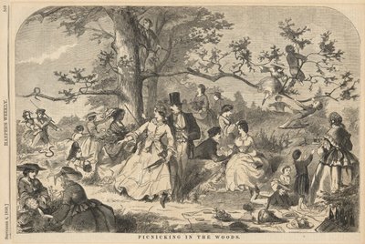 Picknick i skoven fra Harper af Winslow Homer