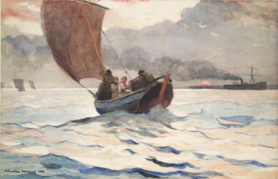 Fiskebåde, der vender tilbage af Winslow Homer