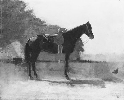 Sadelhest i Farm Yard, ca. 1870-75. af Winslow Homer