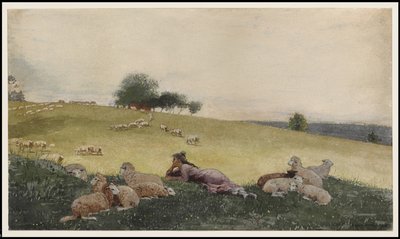 Hyrdinde af Houghton Farm, 1878 af Winslow Homer