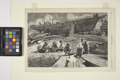 Skibsbygning, Gloucester Harbor (blæk) af Winslow Homer