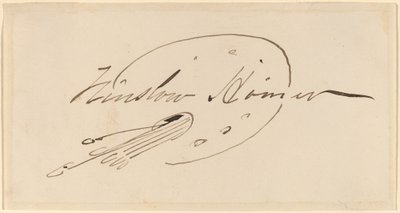 Signatur i paletten af Winslow Homer