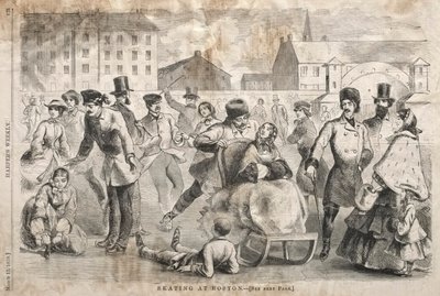 Skøjteløb i Boston, 1859. af Winslow Homer