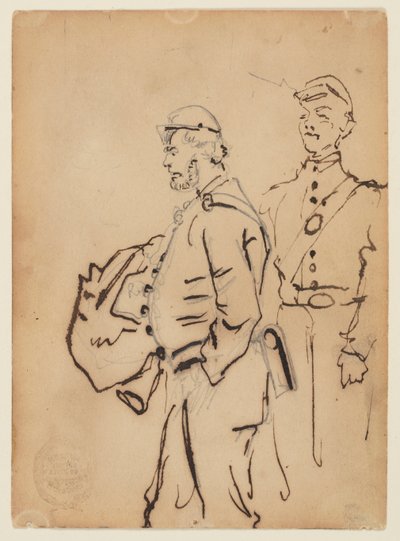 Skitser af soldater af Winslow Homer