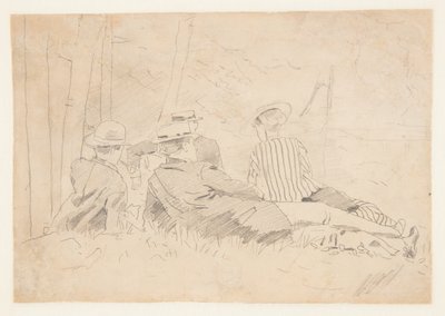 Studie til "Fiskefesten" af Winslow Homer