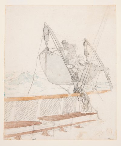 Studie til "The Signal of Distress" af Winslow Homer
