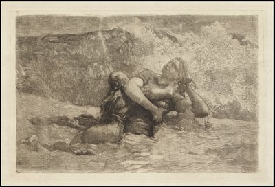 Studie for Undertow, ca. 1886 af Winslow Homer