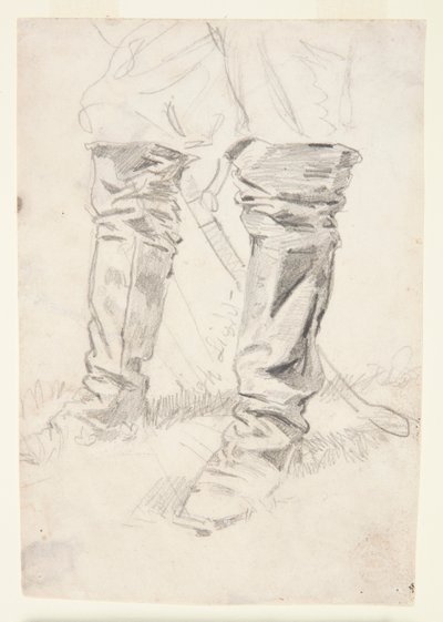 Studie af kavaleriofficersstøvler af Winslow Homer