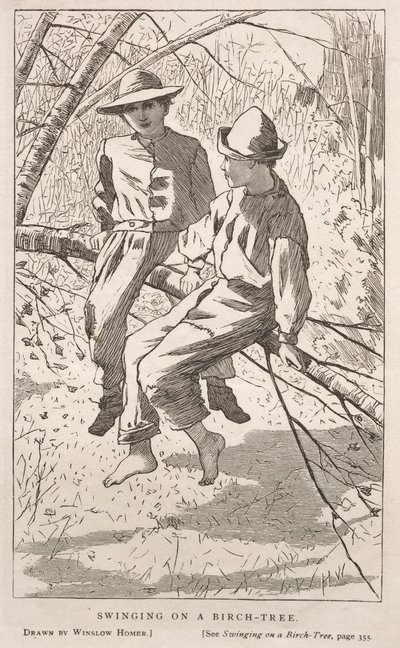 At svinge sig i et birketræ af Winslow Homer
