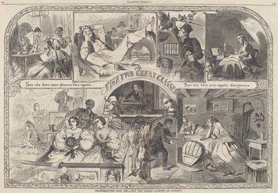 Thanksgiving Day, 1860 - Samfundets to store klasser, udgivet 1860. af Winslow Homer