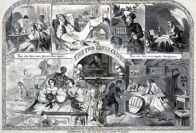 Thanksgiving Day, 1860, The Two Great Classes of Society, fra Harper