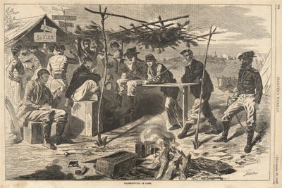 Thanksgiving i Camp, fra Harper af Winslow Homer