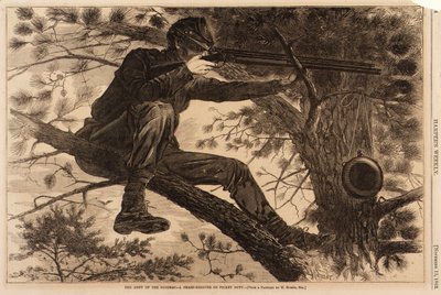 Potomac-hæren - en skarpskytte på vagt af Winslow Homer