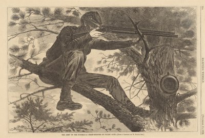 The Army of the Potomac - A Sharp-Shooter on Picket Duty, 1862. af Winslow Homer
