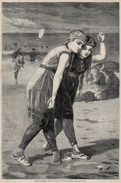 De badende, 1873. af Winslow Homer