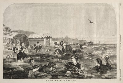 The Baths at Newport, 1858. af Winslow Homer
