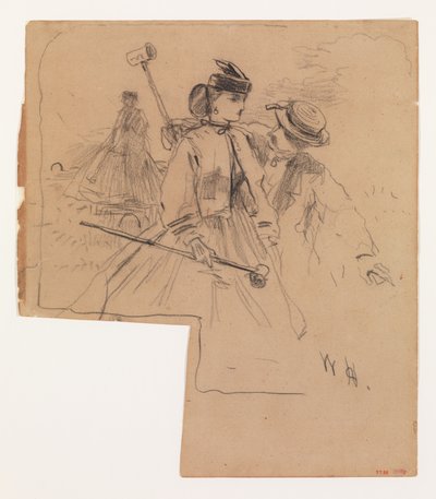 Die Krocketspieler af Winslow Homer