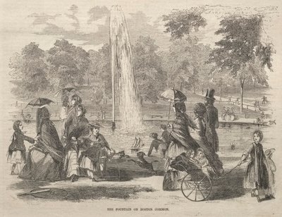Springvandet ved Boston Common, 1857. af Winslow Homer
