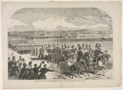 Den store parade i Camp Massachusetts nær Concord, den 9. september 1859 af Winslow Homer