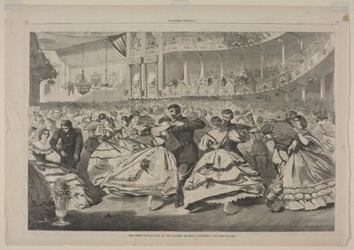 Det store russiske bal på Musikakademiet, 5. november 1863, 1863. af Winslow Homer