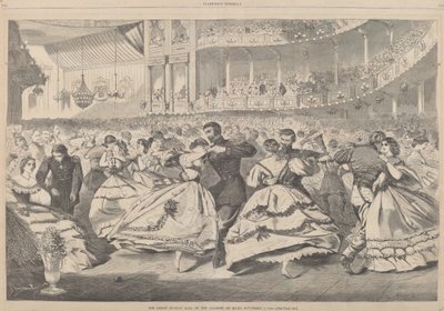 Det store russiske bal på Musikakademiet, 5. november 1863, udgivet 1863. af Winslow Homer