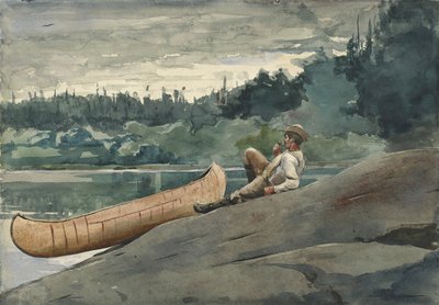 The Guide, 1895 (akvarel og lidt undertegning i grafit på vævet papir) af Winslow Homer