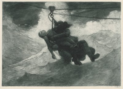 Livslinjen, 1884. af Winslow Homer