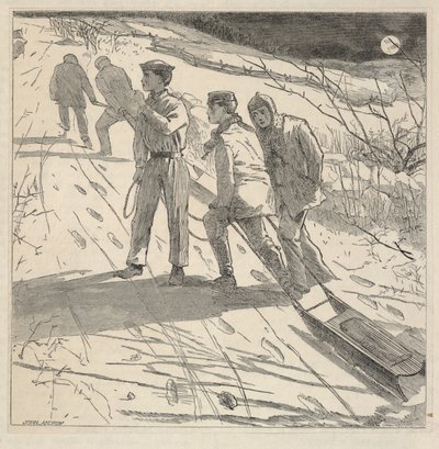 Midnatskysten, fra The Riverside Magazine for Young People, januar 1867 af Winslow Homer