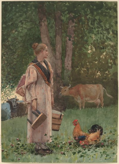 Mælkepigen, 1878. af Winslow Homer