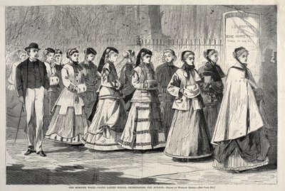 The Morning Walk - Young Ladies School Promenading the Avenue, 1868. af Winslow Homer