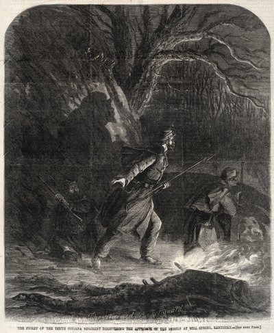 Piketten fra det tiende Indiana-regiment opdager oprørernes tilgang.... af Winslow Homer