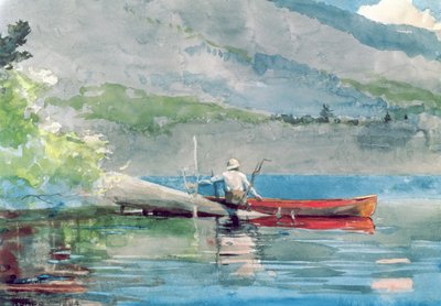 Den røde kano, 1884 af Winslow Homer