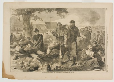 Kirurgen på arbejde bagved under en forlovelse af Winslow Homer
