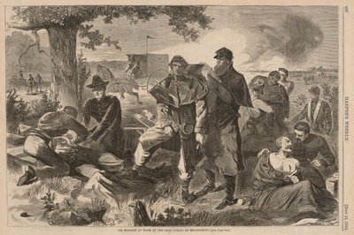 Kirurgen på arbejde i ryggen under en forlovelse, fra Harper af Winslow Homer