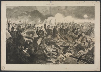 The War for the Union, 1862 - A Cavalry Charge, 1862. af Winslow Homer