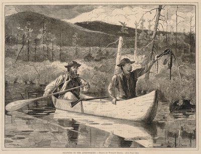 Fældefangst i Adirondacks, fra Every Saturday: An Ilustrated Journal of Choice Reading, 24. december 1870 af Winslow Homer