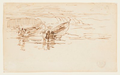 To Dories bliver lanceret, England af Winslow Homer