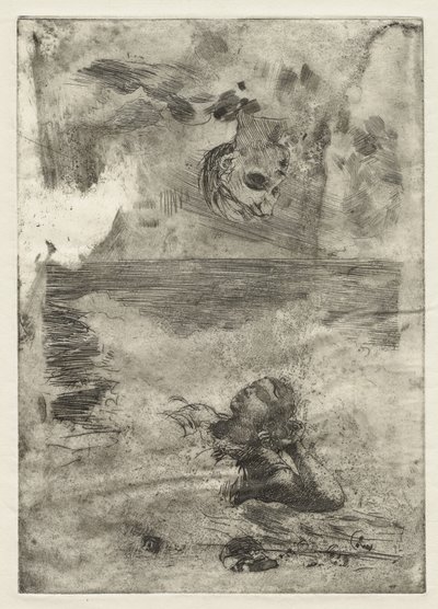 To hoveder, studie efter "Undertow", c.1886, trykt c.1967 af Winslow Homer