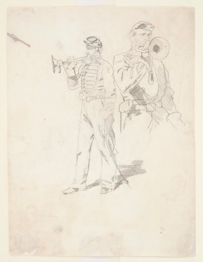 To Studier af en Bugler af Winslow Homer