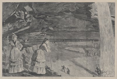Under the Falls, Catskill Mountains fra et maleri af Winslow Homer, 1872. af Winslow Homer