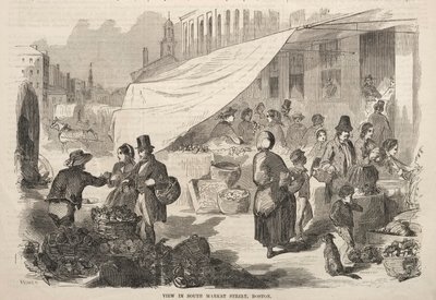 Udsigt i South Market Street, Boston af Winslow Homer